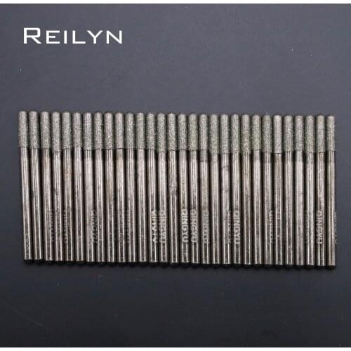 Free shipping 30pcs Grit size #150 diamond abrasive bits grinding needle diamond glass metal working