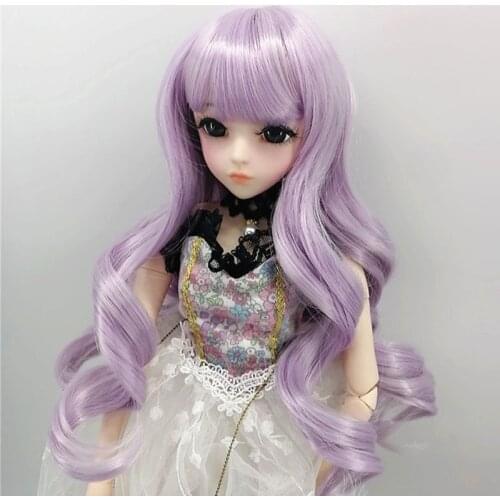 BJD sd 1/3 1/4 1/6 1/8 1/12 high temperature fiber banged curly hair doll wig doll accessories