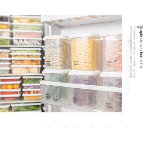 Household Transparent Fresh-keeping Box For Whole Grains Noodle Grain Storage Box Storage Box With Graduated Storage Tank