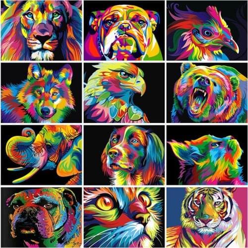 Diy 5D Diamond Painting Cross Stitch Full Square Drill Rhinestone Mosaic Cartoon Animal Diamond Embroidery Mosaic Home Decor