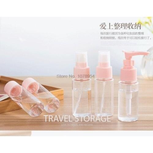 By ems or dhl 100sets 5pcs/set Empty Pressed Bottle Shampoo Cream Lotion Cosmetics Bottles
