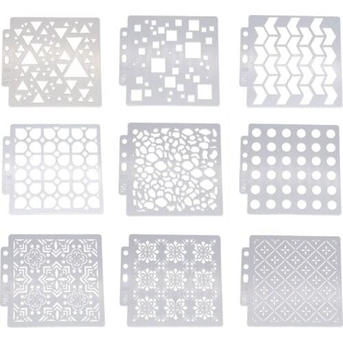 Geometric DIY Layering Stencils Painting Scrapbooking Coloring Embossing Album Decorative Template Card
