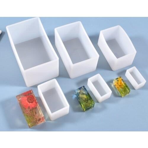 Crystal Epoxy Resin Mold Resin Dried Flower Filling Cuboid Ornaments Decor Silicone Mould DIY Crafts Making Tool T84A