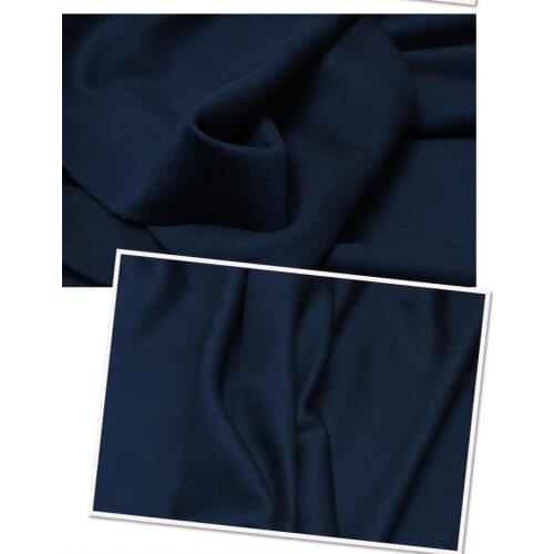 LEO&LIN Cloth coat fabric MIX water ripples cashmere dark blue in thick cashmere 1.5 meters width patchwork (1 meter)