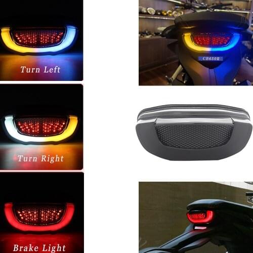 Cool Motorcycle Brake Light Tail Lamp with LED Turn Signals Indicator Lamp Accessories For Honda CB650R CBR650R CB300R CB150R