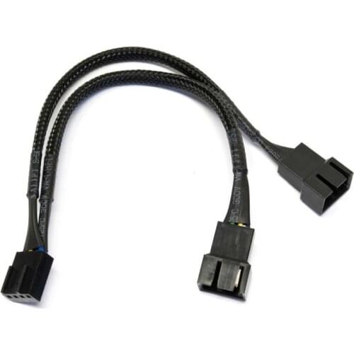 15cm PWM Cooler Fan Splitter Cable 4pin CPU Cooling Fans Power Cable Supports 2 PWM Fans From A Single Motherboard PWM Header