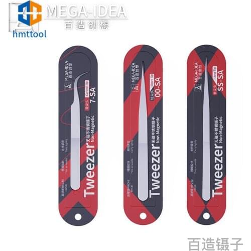 Qianli 7-SA/00-SA/SS-SA High Hard Non-magnetic Stainless Steel Multifunction Tweezers Straight/Curved Tweezers For Phone Repair