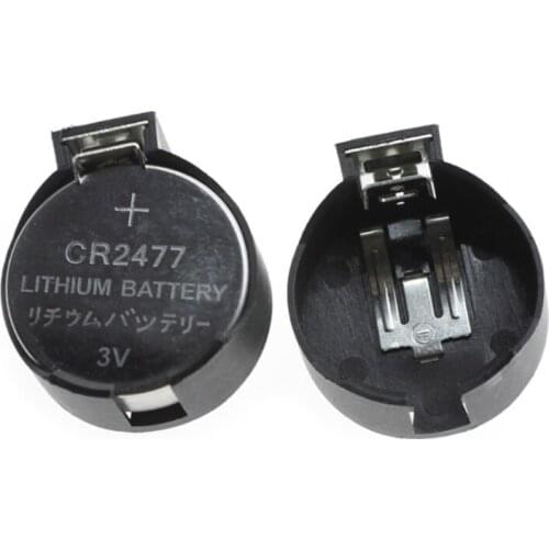 N7MC 10 PCS Black CR2477 Coin Cell Button Battery Socket Holder for 3V Button Battery