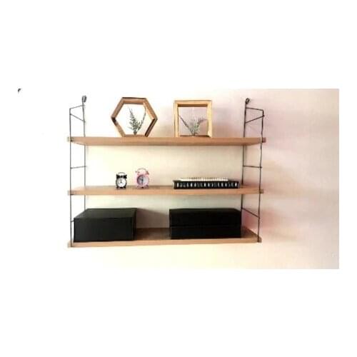 Wall Rack 3 layer Walnut Color Decorative Shelf Bookcase