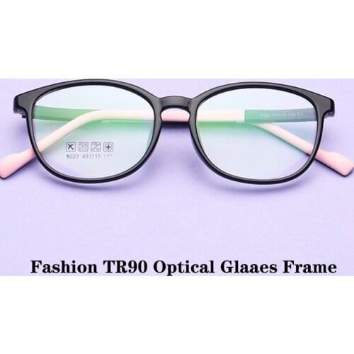 New Trend Non Prescription Optical Glasses TR90 Ultralight Eyewear Frame Student Customize Myopia Eyeglasses Mirror Frame