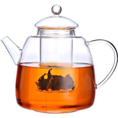 New glass tea pot transparent teapot with filter heat-resistant kettle creative Afternoon Tea drinkware 1000CC Free Shipping