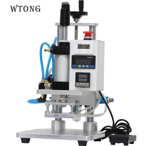 WTONG pneumatic marking machine leather embossing machine logo trademark heat press hot stamp machine wood logo brand machine