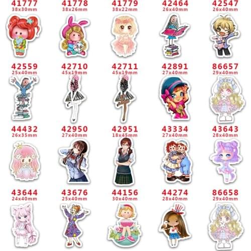 DIY Craft Supplies Sewing Accessories Cartoon Little Girl Printed Planar Resins Mold 10 Pieces. PR-41777