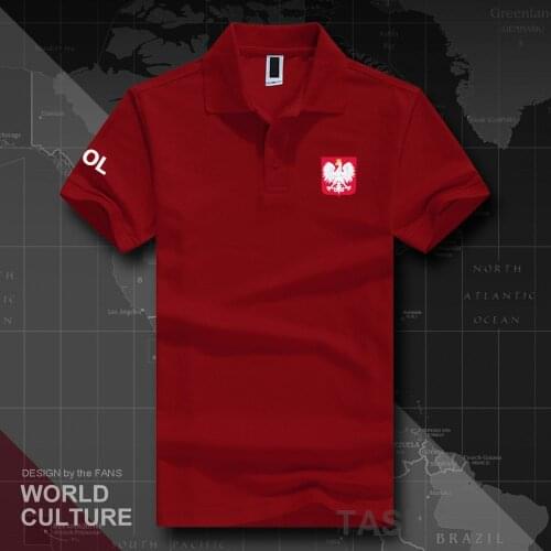 Republic of Poland POL polo shirts men short sleeve white brands printed for country 2018 cotton nation emblem new fashion