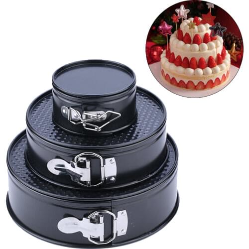 4/7/9Inch Cake Pan Bakeware Round Non-Stick Metal Cake Mold Removable Bottom Carbon Steel Cake Mould Pastry Baking Tools ForOven