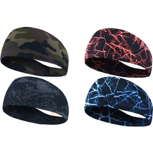 ELOS-Gym Sports Absorbent Sport Sweat Headband Elastic Sweatband For Men And Women Yoga Hair Bands Head Sweat Bands