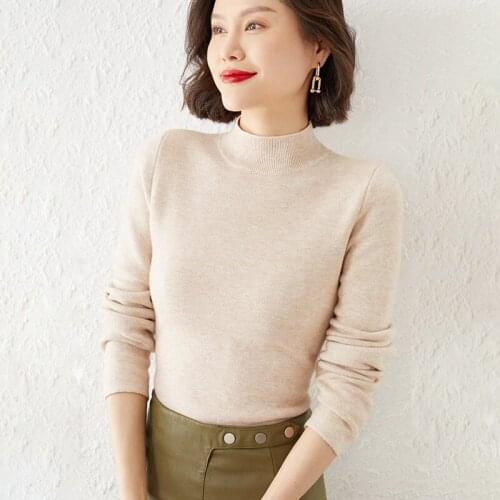 Turtleneck Cashmere sweater women winter cashmere jumpers knit female long sleeve thick loose pullover Fluffing