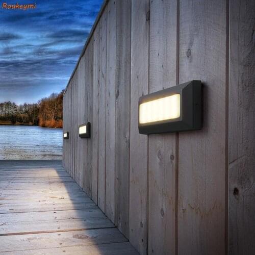 Stair porch outdoor lighting modern wall lamps waterproof up down sensor terrace power outdoor wall lighting garden courtyard