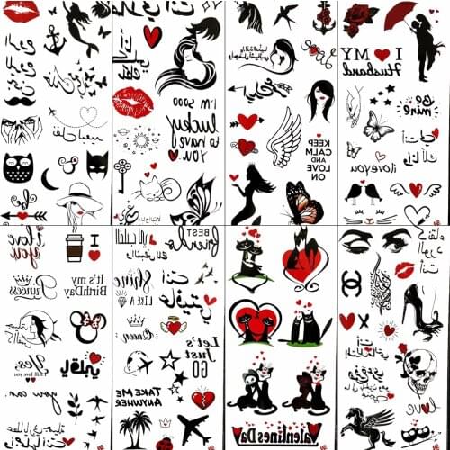 Sexy Small Body Art Arm Fake Waterproof Temporary Tattoos Stickers For Women Baby Girls Summer Style Tatoo Paper Paste Lovely