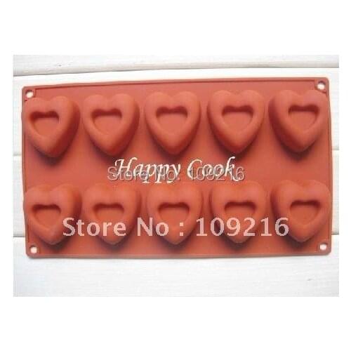 Green Good Quality 100% Food Grade Silicone Cake Mold/Chocolate Mold/Muffin Cupcake Pan Fashion Heart-shaped Mold