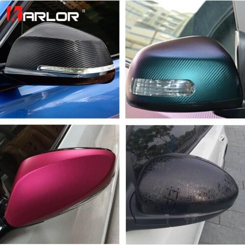 Rearview Mirror Carbon Fiber Matte Ice Vinyl Film Chameleon Crocodile Chrome Glossy Car styling Stickers Automobiles Accessories