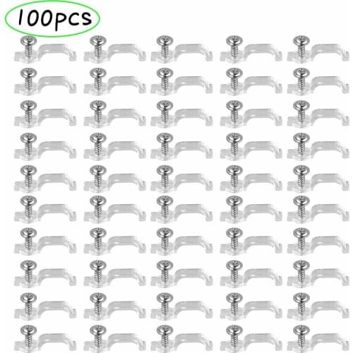 100Pcs/Set Mounting Bracket Clip Fastener For Fixing 5050 RGB LED Strip Light For 3528/5050/5630/3014