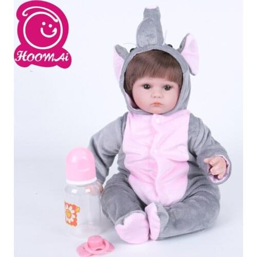 18"45CM New Design Reborn Baby Bebe Doll Lovely Soft Silicone Cloth Body Realistic Baby Toy Kid Birthday Gift Bedtime Playmate