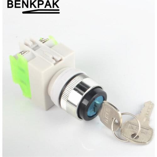 2NO momentary key switch 3 position spring return to middle