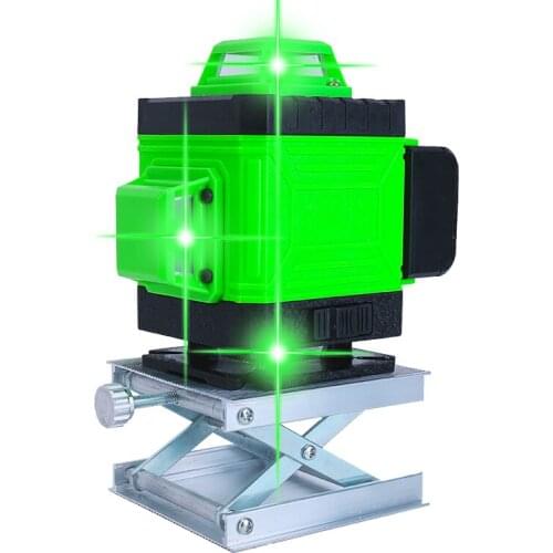 3D 4D Green Laser Levels Horizontal And Vertical Cross Line 12 Lines 16 Lines Laser Level With Auto Self-Leveling Indoor Outdoor