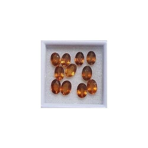 6.40ct Set Hessonite Garnet Oval Cut
