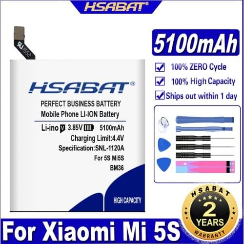 HSABAT 4900mAh BM36 battery For Xiaomi 5S Mi5S