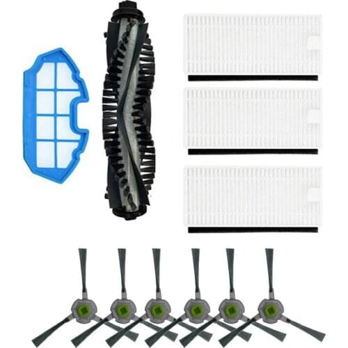 Vacuum Cleaner Accessories MT501 Main Roller Brush Side Brushes HEPA Filters for MOOSOO MT720 MT710 Sweeper Parts