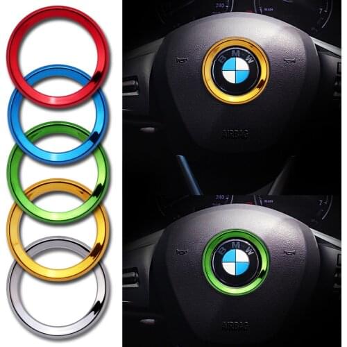 Car-styling ABS steering wheel trim decorative center emblem frame sticker for BMW M E30 E34 E36 E39 E46 E60 E87 E90 F10 F20 F30