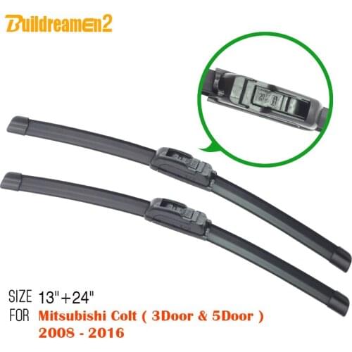 Buildreamen2 Car Frameless Wiper Blades Windshield Windscreen Wiper Blade For 2008-2016 Mitsubishi Colt ( 3Door & 5Door )