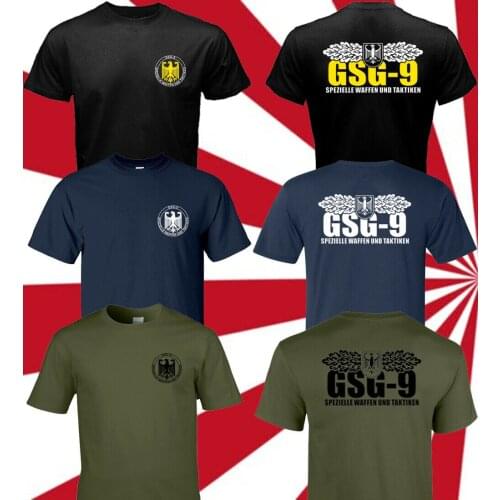 GSG 9 Germany swat Counter Terrorism Special Operations Police Unit Men T-Shirt Short Casual harajuku shirt