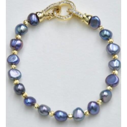 Baroque Pearl Bracelet High-grade Malachite Green Pearl Bracelet Natural Pearl Bracelet Handmade Jewelry for Women Gift