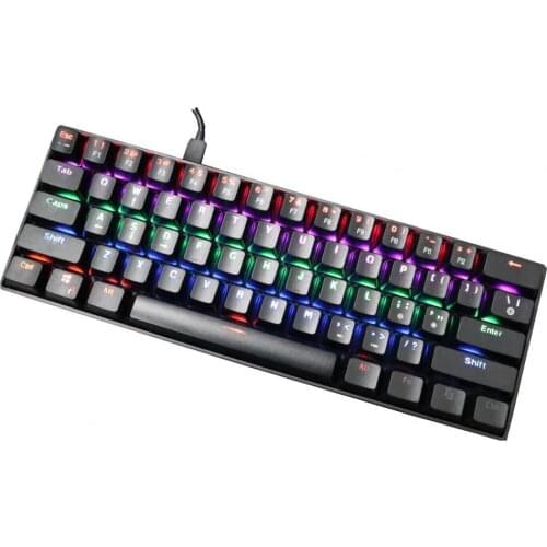 DK61 Wired Keyboard Quick Response Plug Play Waterproof Type-C 61 Keys Mechanical Keyboard for Office For Computer Mouse