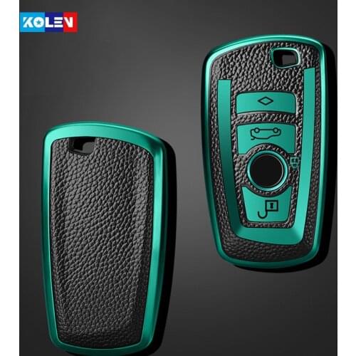 Leather+TPU Car Remote Key Cover Case For BMW 1 3 5 7 Series 520 525 118i 320i F07 F10 F11 F20 F25 F26 F30 Car Smart Key Holder