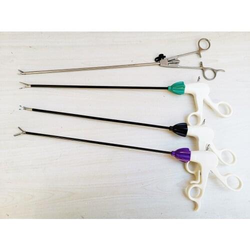 Laparoscopic surgery simulation Needle holding forceps Curved separation forceps Vascular forceps Scissors grasping forceps
