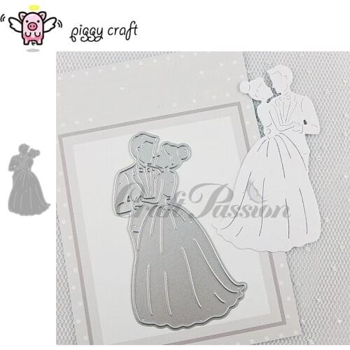 Piggy Craft metal cutting dies cut die mold Wedding groom bride Scrapbook paper craft knife mould blade punch stencils dies
