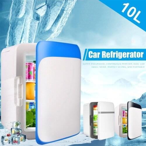 10L Mini Car Fridge Travel Refrigerator Portable Cooler Travel Warmer For Auto Home Office Outdoor Picnic Travel Car Accessories
