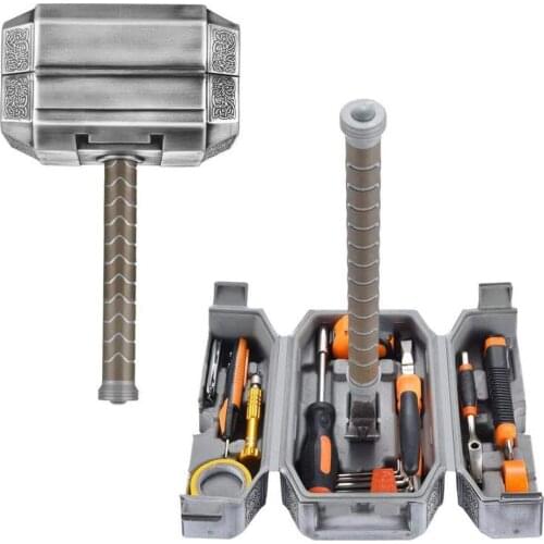 Thor Hammer Tool Set 1:1 manufacture Daily Repair Household Tool Case DIY Repair Kits Multi Tools Thor Hammer tool box tool kit