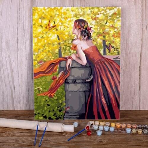 Woman Dance DIY Paint By Numbers Package Acrylic Paints 40*50 Painting On Canvas Home Decoration For Adults For Wholesale