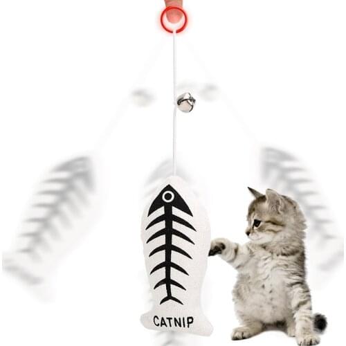 5 Pcs/set Pet Cat Toys Set Funny Fishes Animal Toy Pet Training Interactive Bite Cats Funny Toy with Bell Elastic Rope Pull