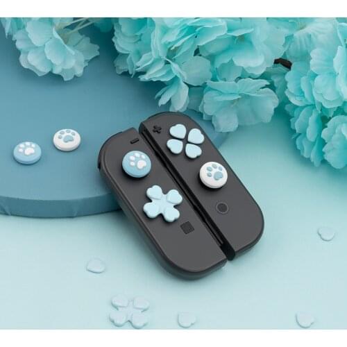 Cat Claw Love Direction Button Sticker NS Direction Button Protective Cover ABXY Joystick Key Cap for Nintendo Switch Joy-Con