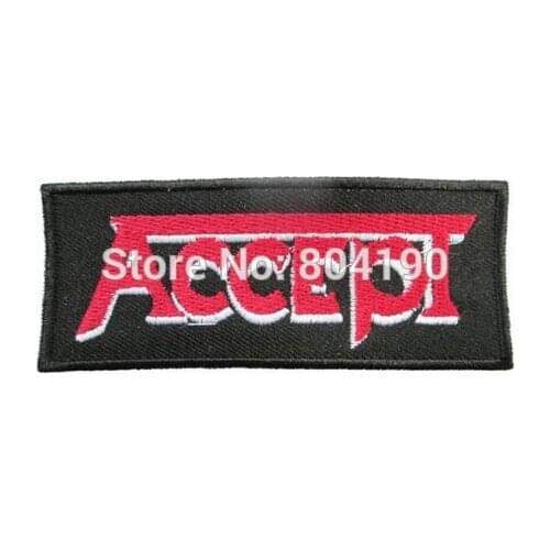 3.9" Accept Logo Heavy Metal Punk Rock Embroidered NEW IRON ON SEW ON Patch badge emo Wholesale