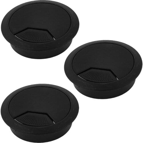 3 Pieces Desk Grommets Cable Hole Cover Cord Grommet Cable Cover for Computer Table Wire Organizer for Home Office 60mm