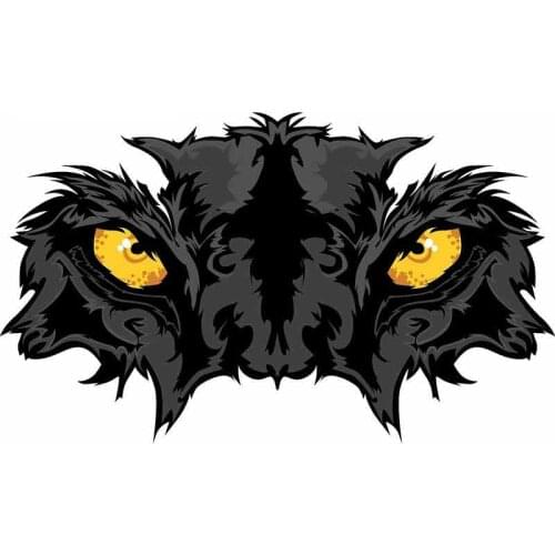 Lifelike Panther Eyes Cartoon Car Stickers Helmet Motorcycle Sunscreen Vinyl JDM Bumper Trunk Truck Graphics