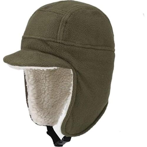 Fly Fishing Hat Cycling Hiking Warm Autumn And Winter Cap Windproof Cold Wool Double Layer Thick Outdoor Duck Tongue Fleece Hat