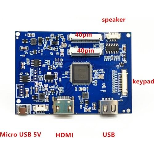 HDMI-compatible to 40pin LVDS LED LCD Controller board Kit DIY for 7 "8" 9 "10.1"11.6 general LVDS panel screen Micro-USB5V